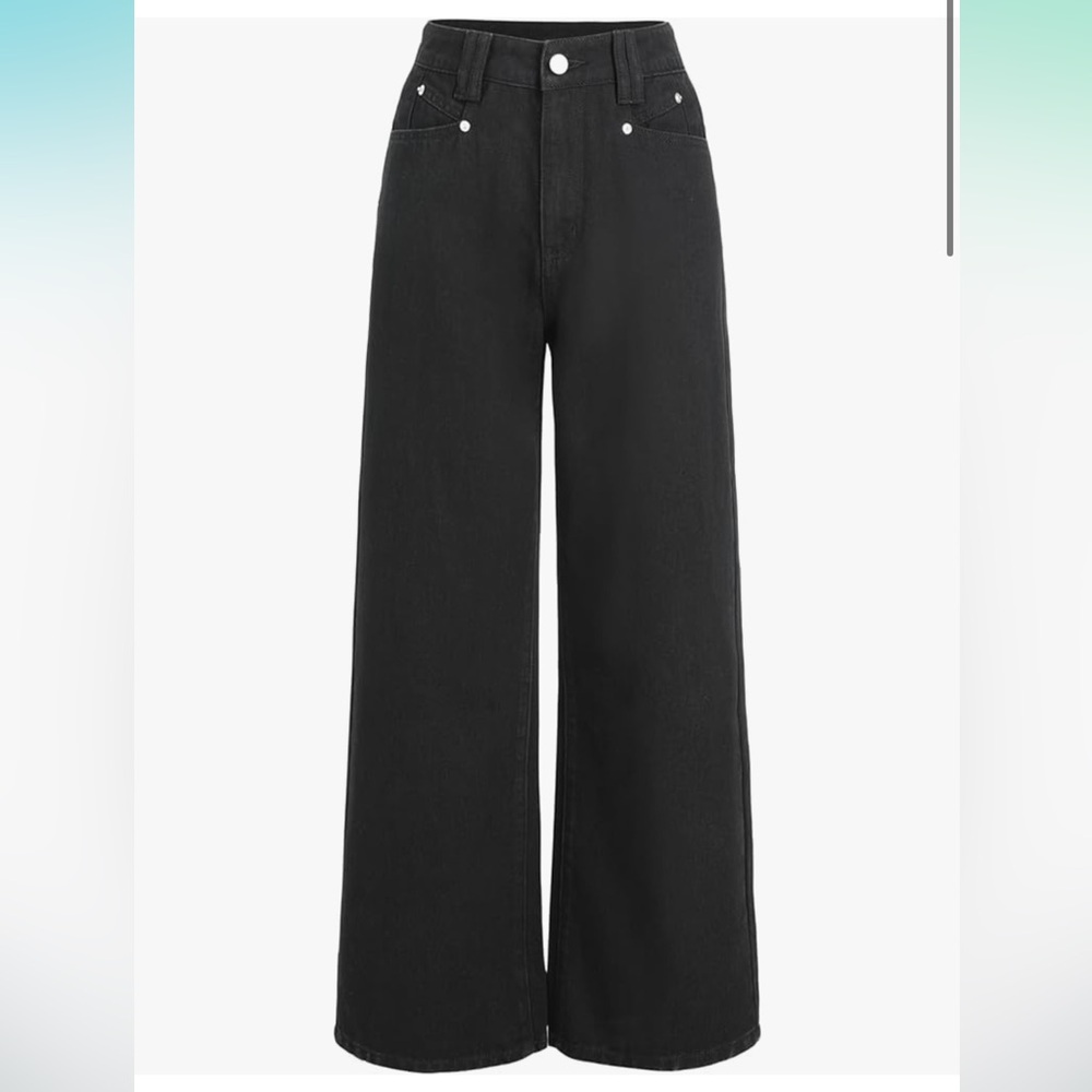 NWT Cider Black Wide Leg Jeans Size 0XL